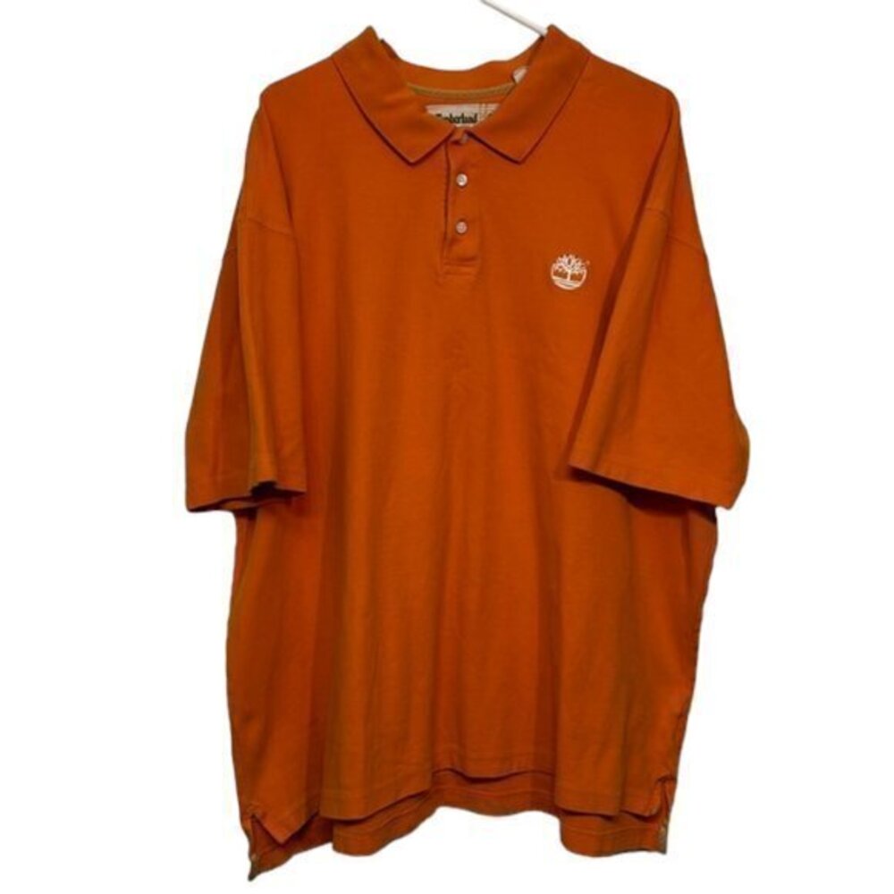 Men's VTG Vintage Timberland Burnt Orange Pullover Polo Shirt Size 3XL EUC #6191